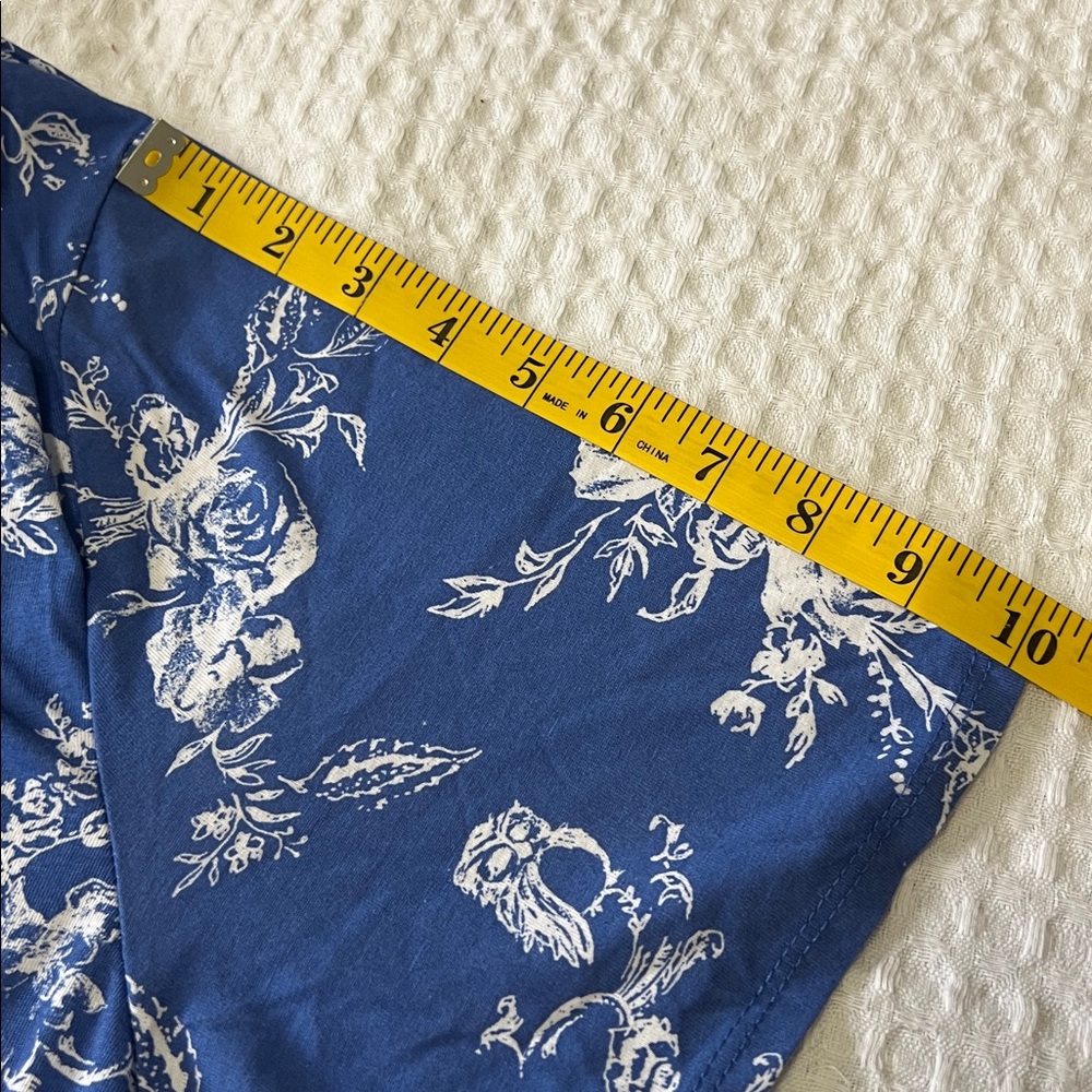 Adonna Blue and White Floral Owl Print Short Sleeve Nightgown Size 3X - Picture 16 of 16